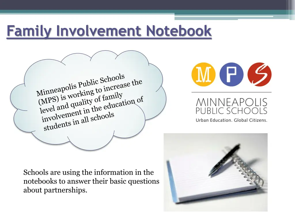 family involvement notebook