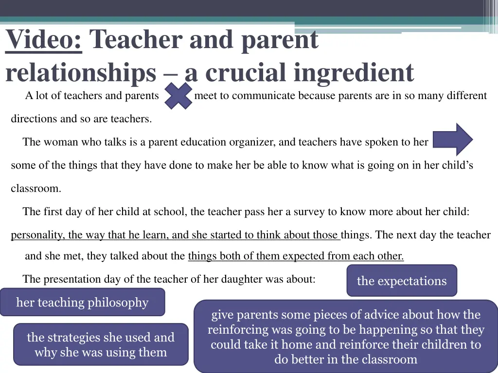 video teacher and parent relationships a crucial