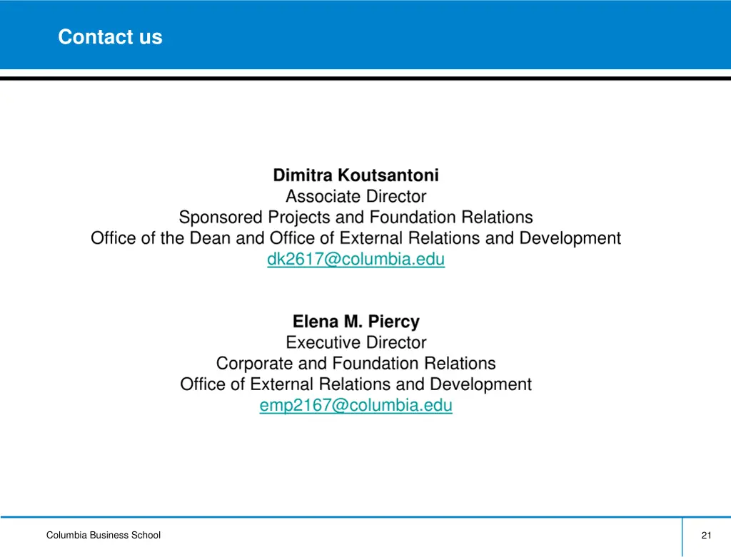contact us