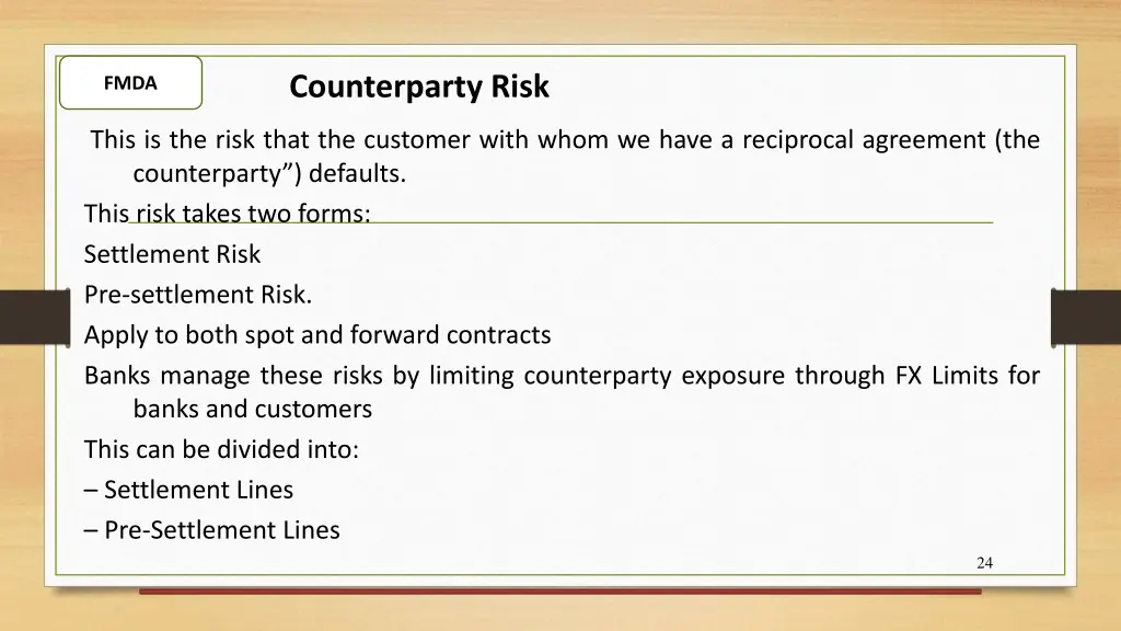 counterparty risk