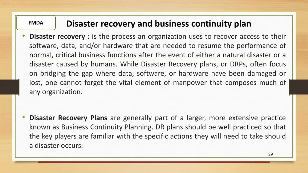 disaster recovery and business continuity plan 1