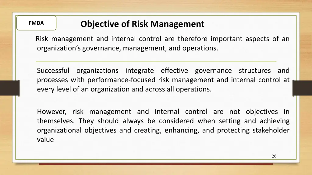 objective of risk management 1