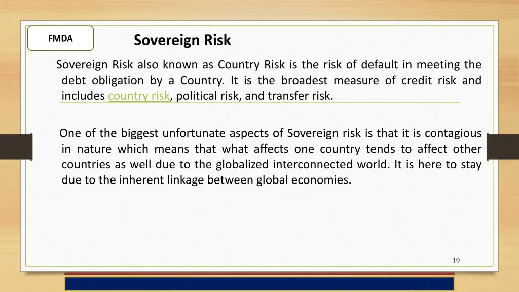 sovereign risk