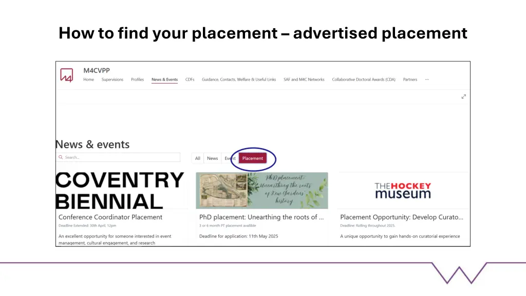 how to find your placement advertised placement