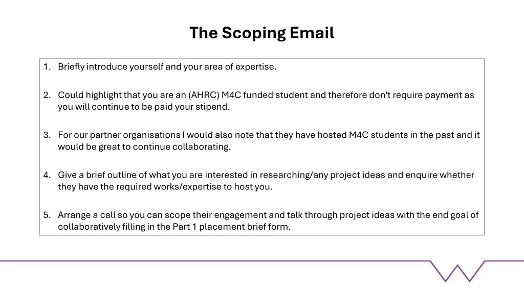 the scoping email
