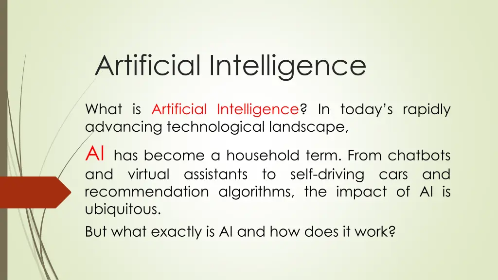 artificial intelligence