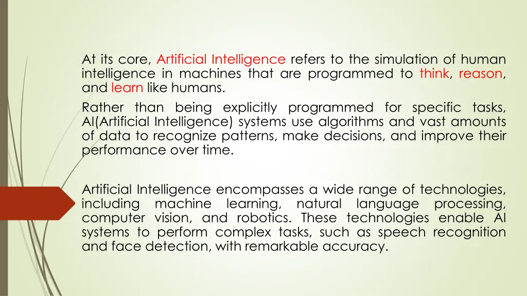 at its core artificial intelligence refers