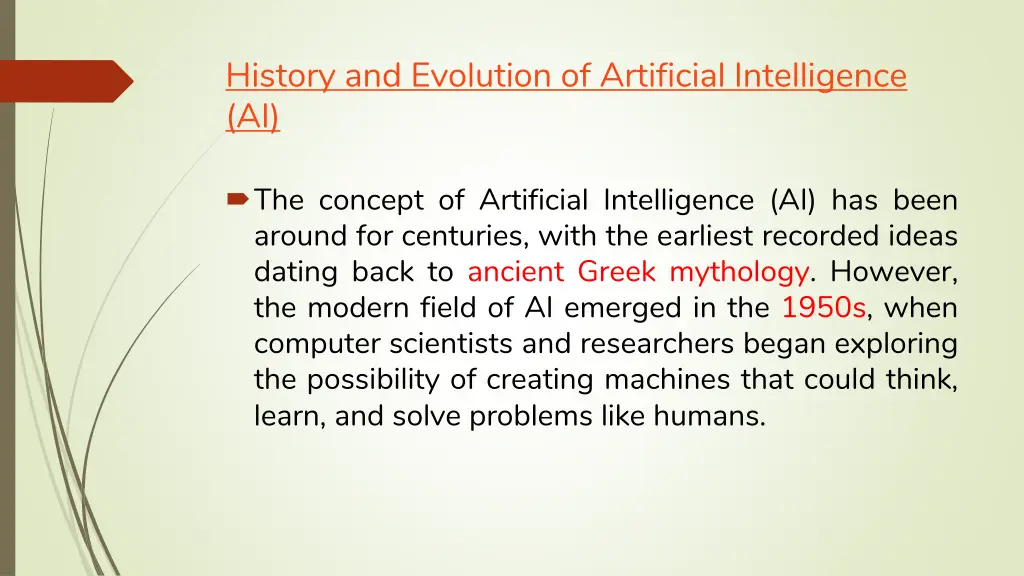 history and evolution of artificial intelligence