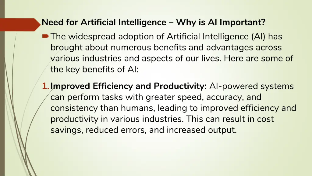 need for artificial intelligence