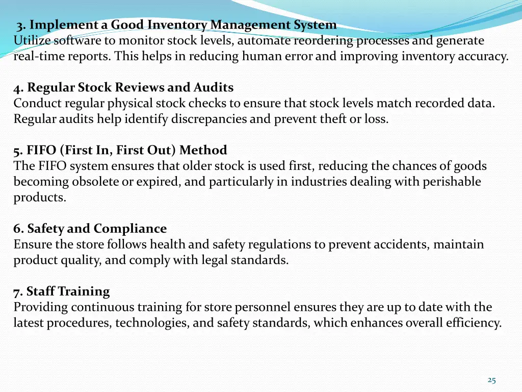 3 implement a good inventory management system