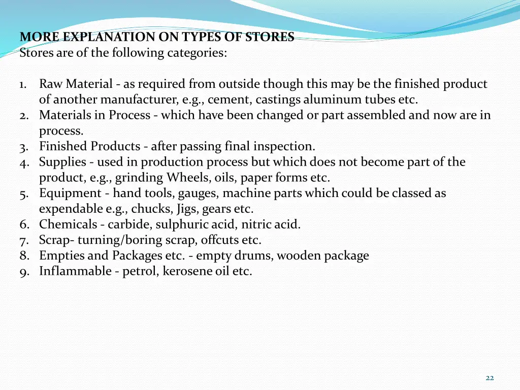 more explanation on types of stores stores