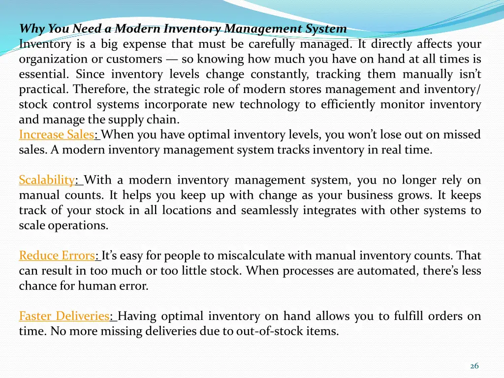 why you need a modern inventory management system