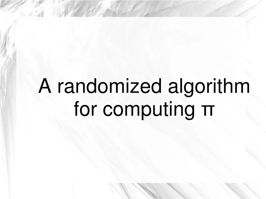 a randomized algorithm for computing