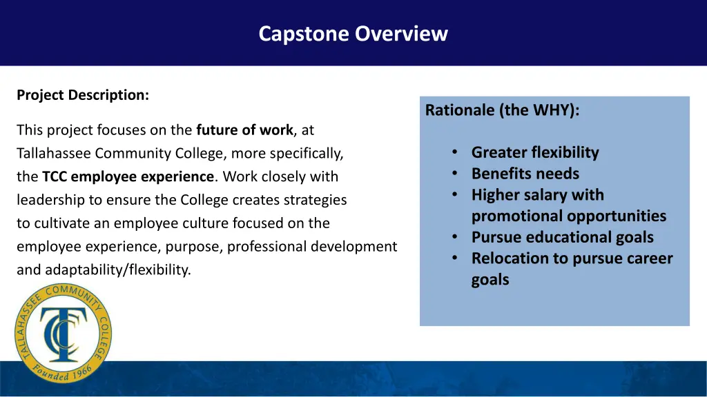 capstone focus capstone overview