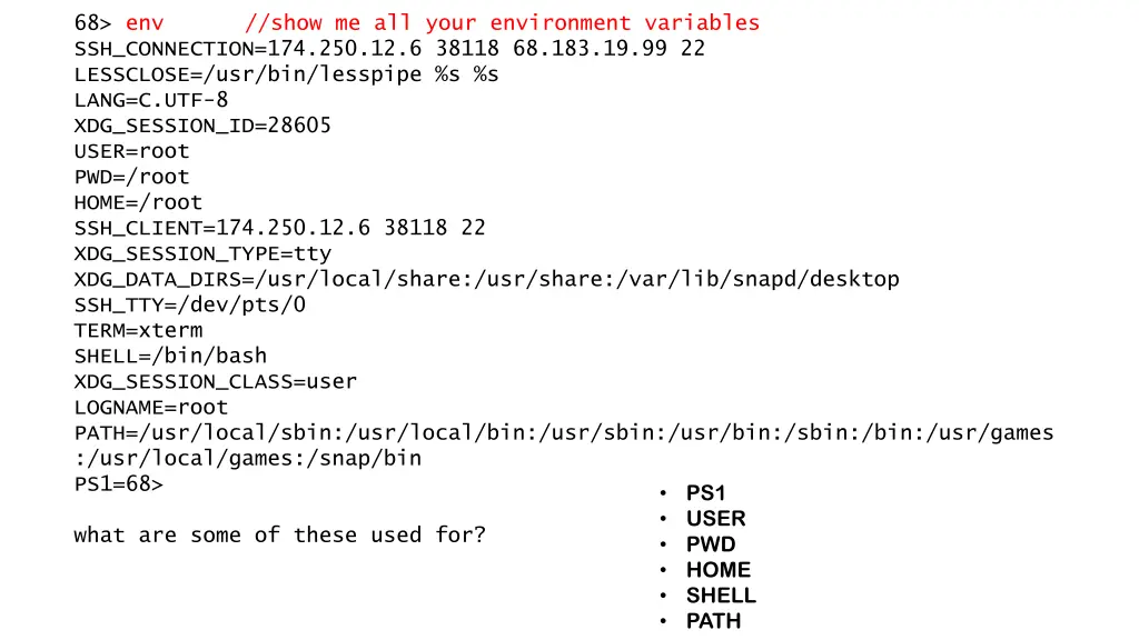 68 env ssh connection 174 250 12 6 38118 1