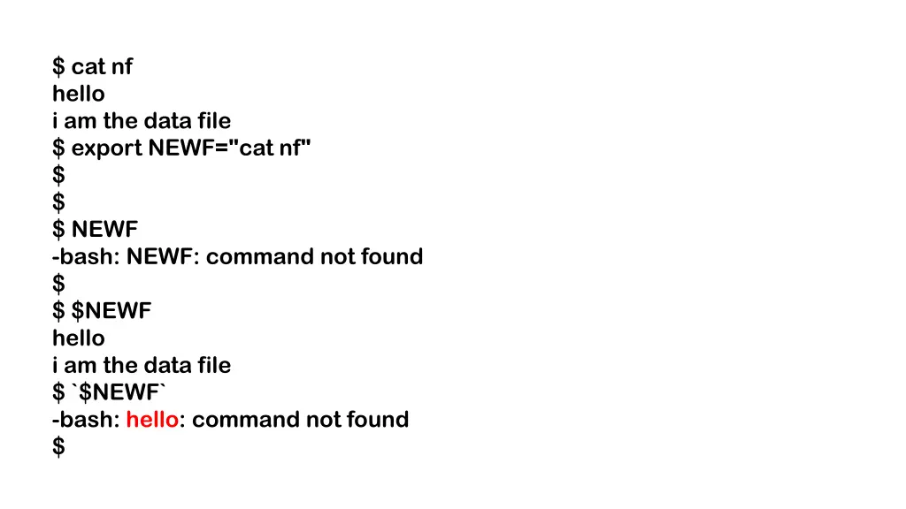 cat nf hello i am the data file export newf