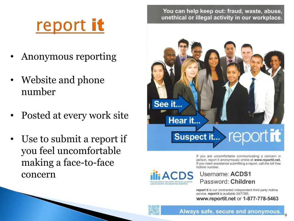 anonymous reporting