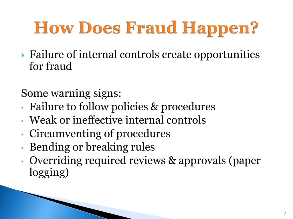 failure of internal controls create opportunities