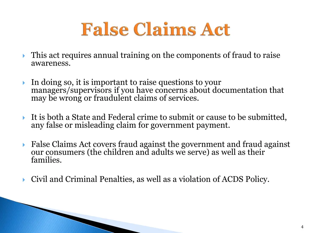 this act requires annual training