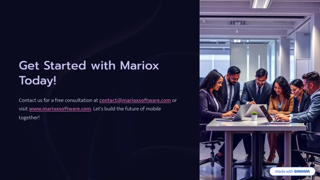 get started with mariox today