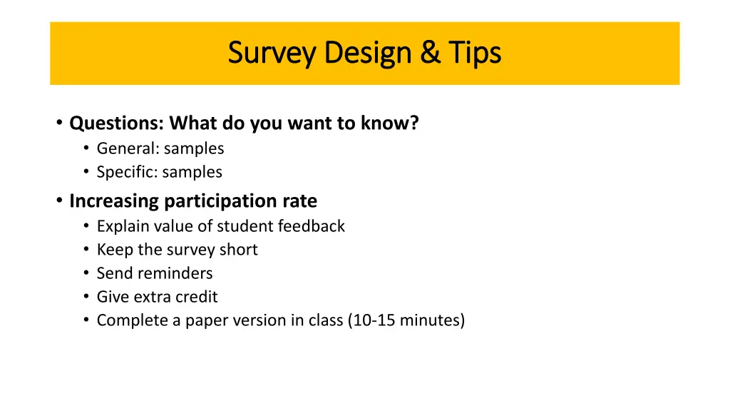 survey design tips survey design tips
