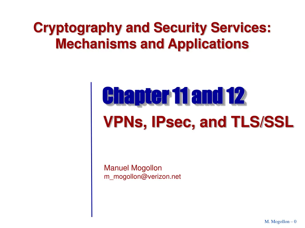 cryptography and security services mechanisms