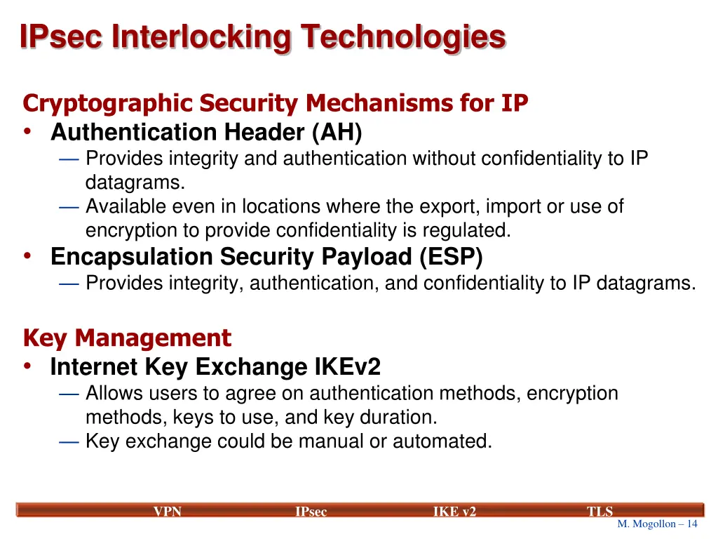 ipsec interlocking technologies
