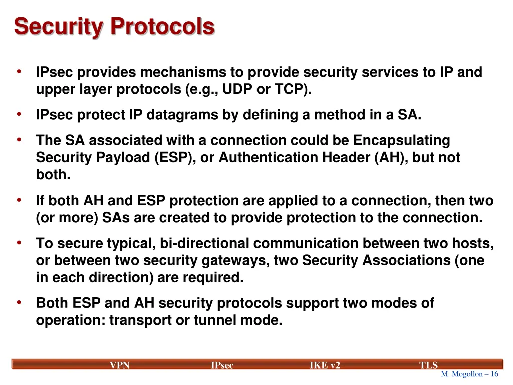 security protocols