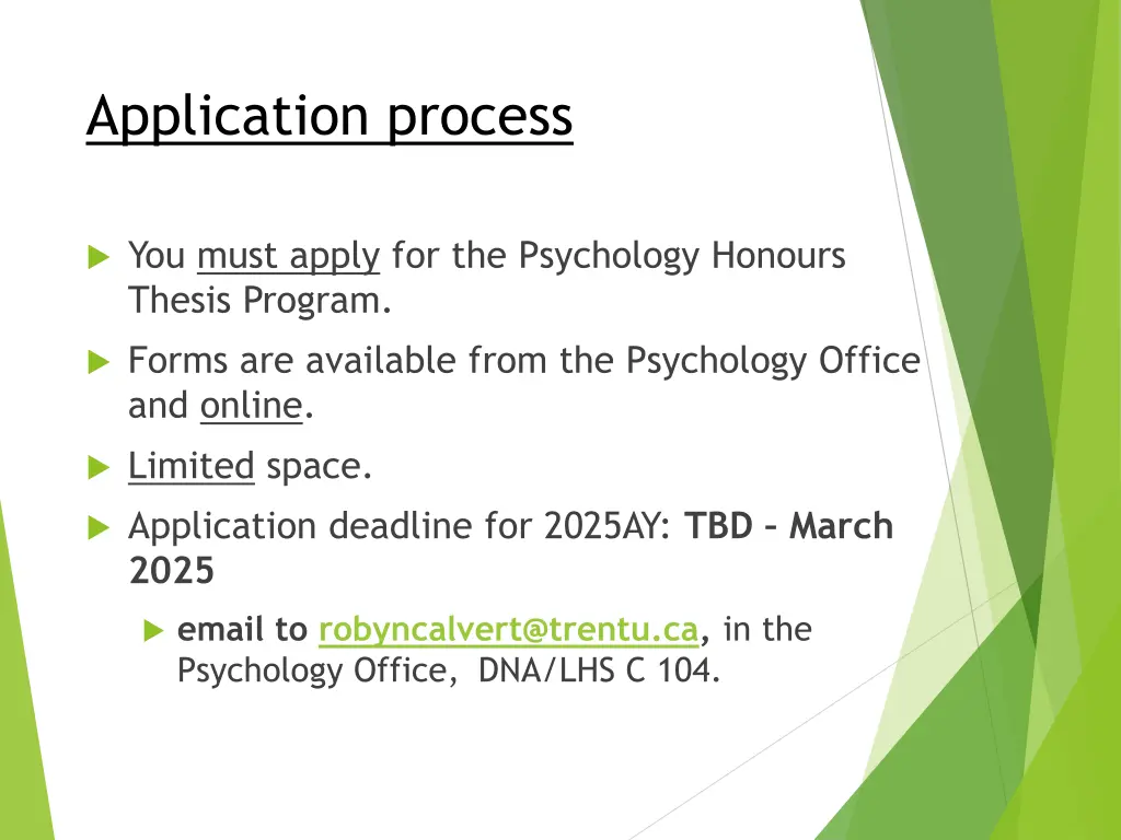 application process
