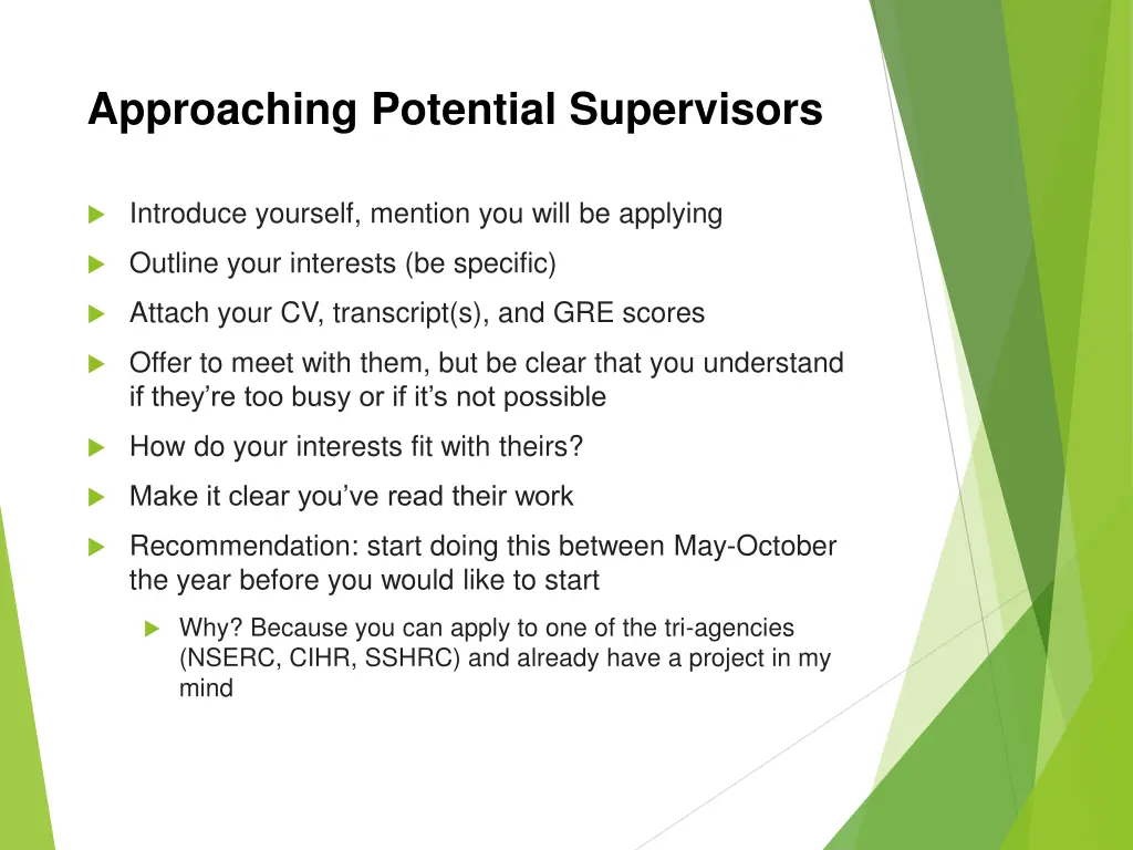 approaching potential supervisors
