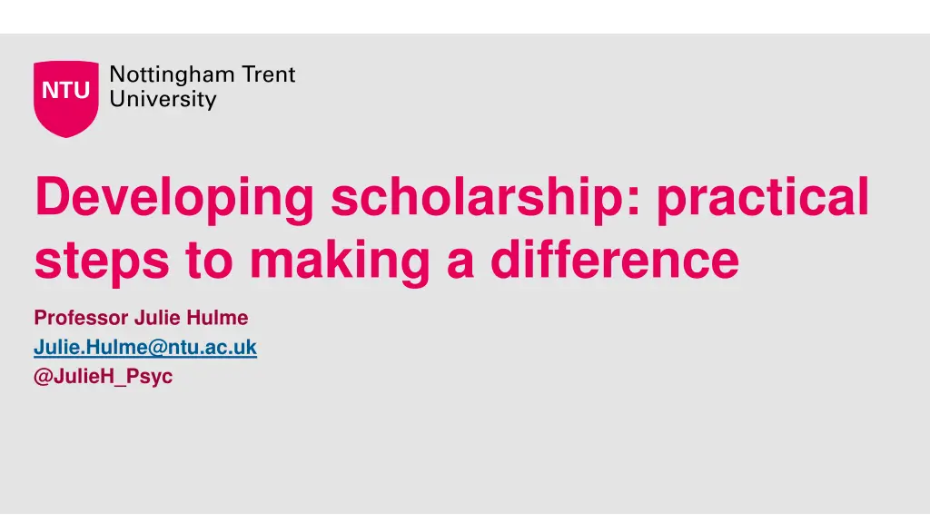 developing scholarship practical steps to making