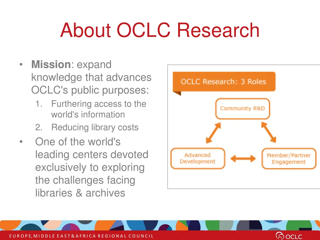 about oclc research