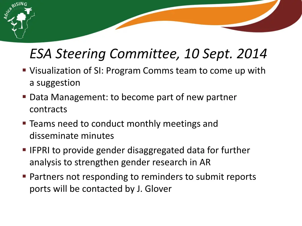 esa steering committee 10 sept 2014