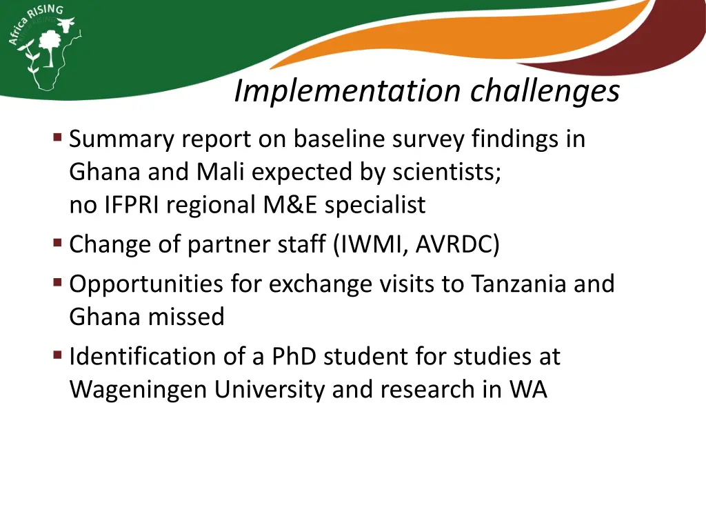 implementation challenges