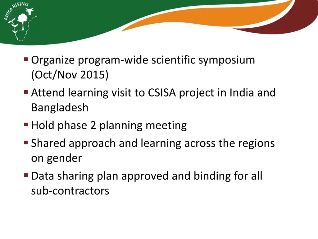 organize program wide scientific symposium