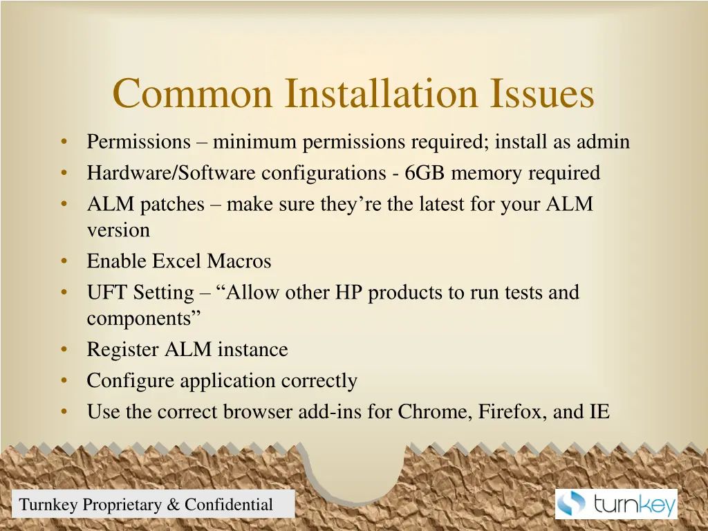 common installation issues