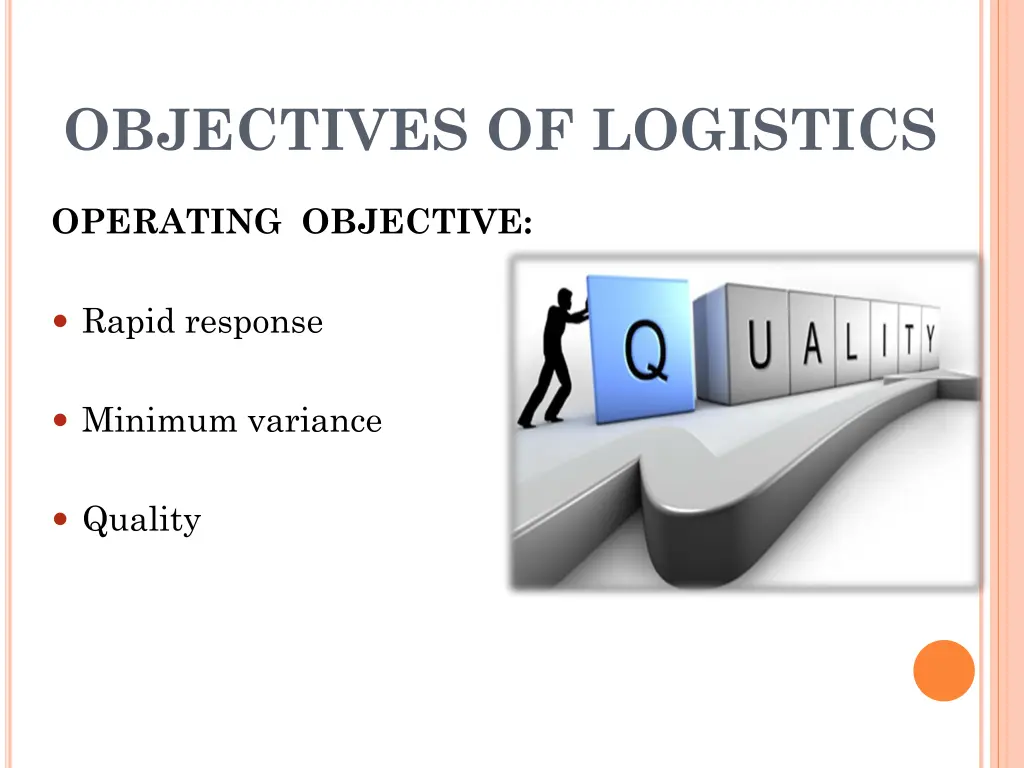 objectives of logistics