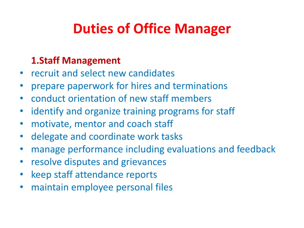 duties of office manager 1