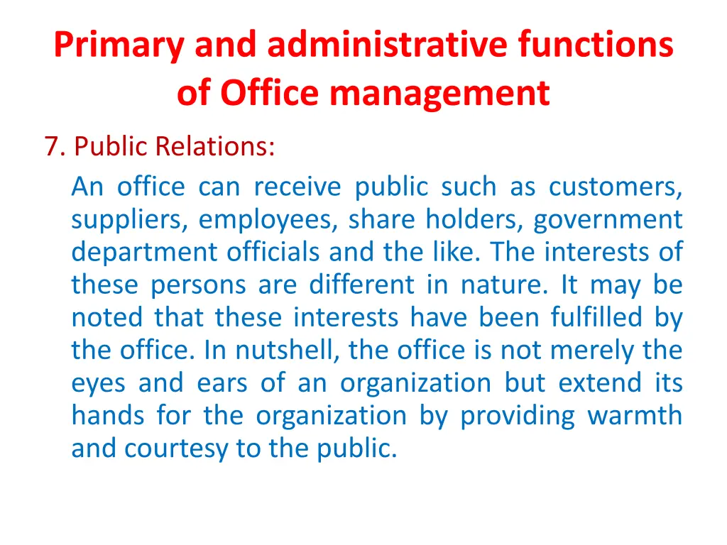 primary and administrative functions of office 3