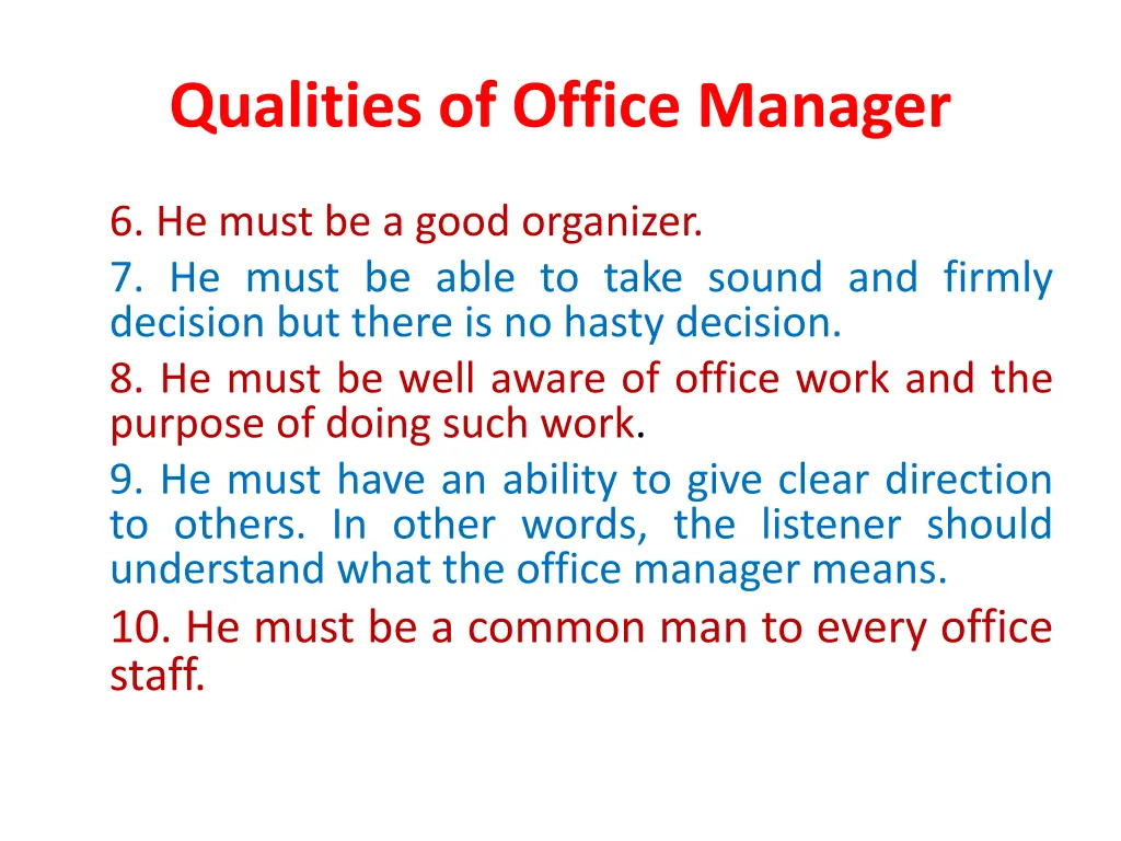 qualities of office manager 1