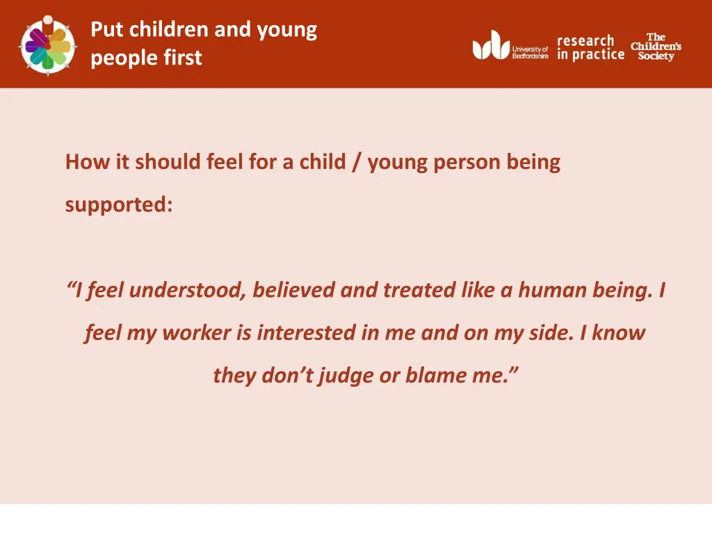 put children and young people first 1