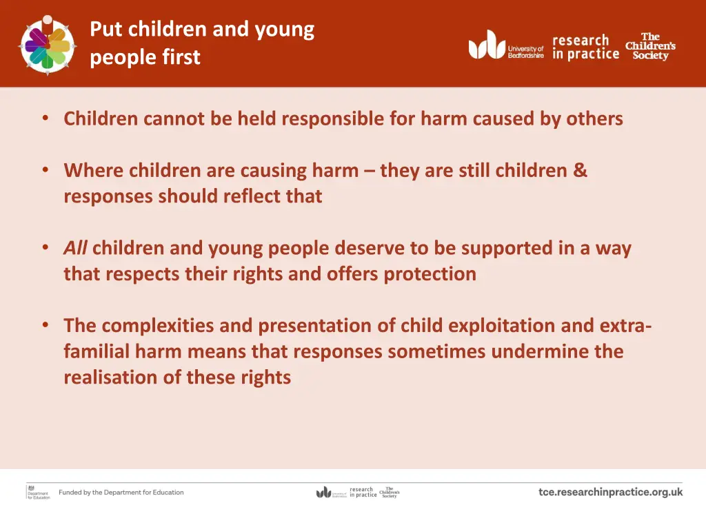 put children and young people first