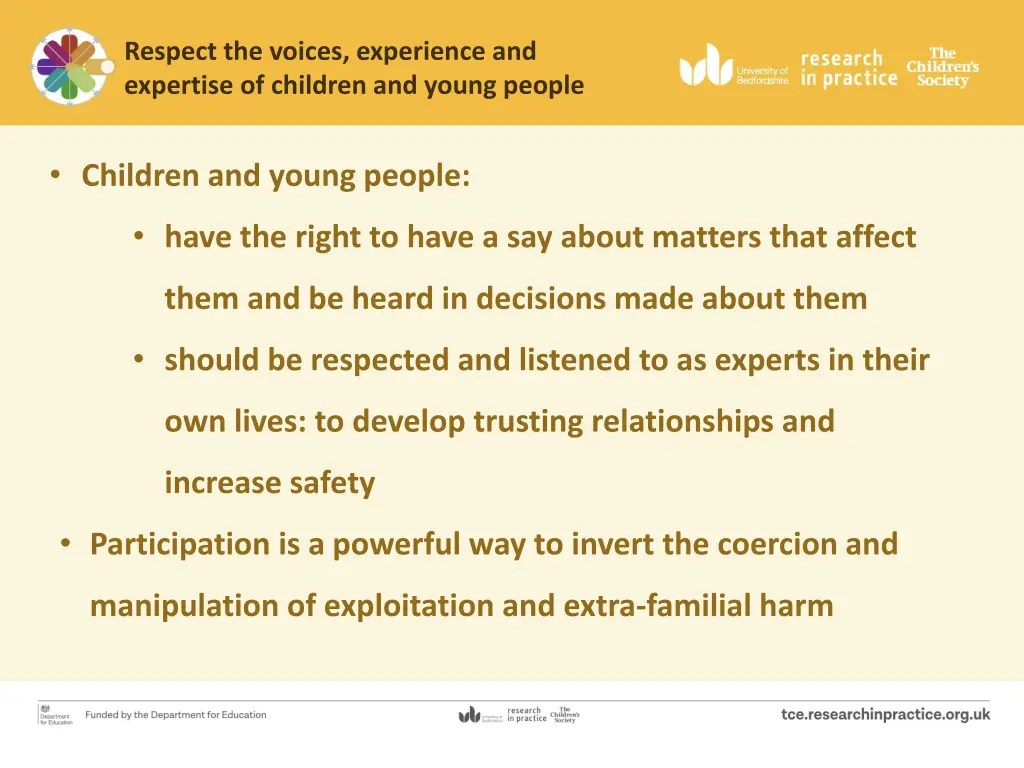 respect the voices experience and expertise