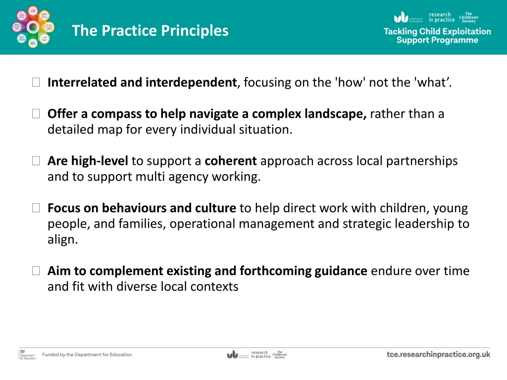 the practice principles