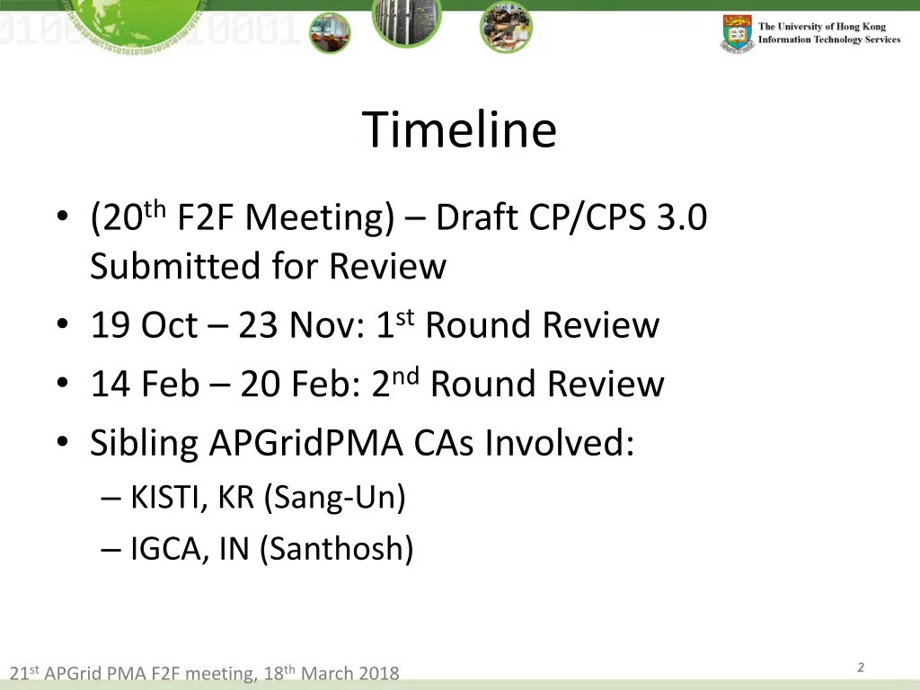 timeline