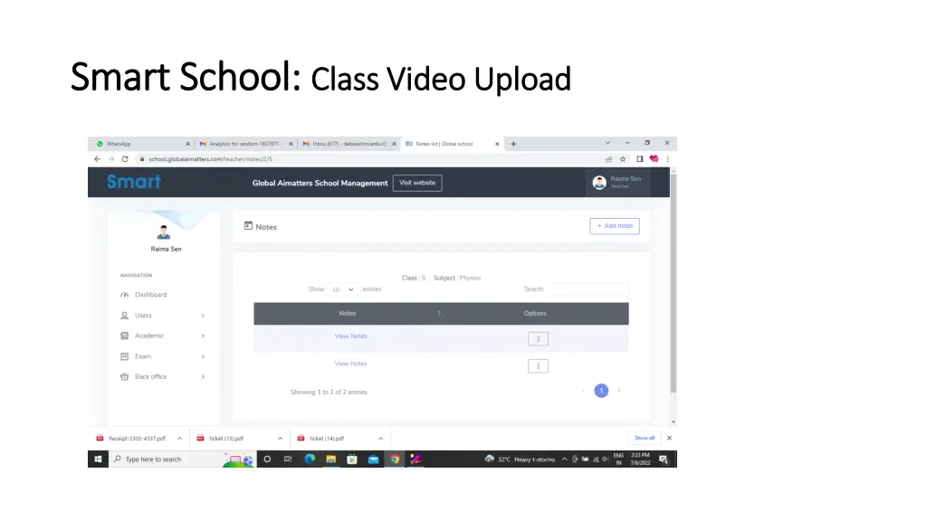 smart school smart school class video upload