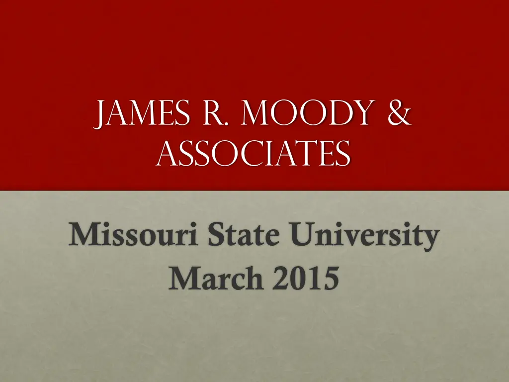 james r moody associates