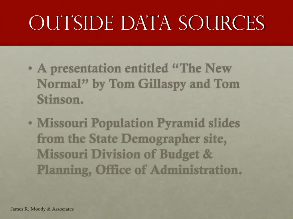 outside data sources