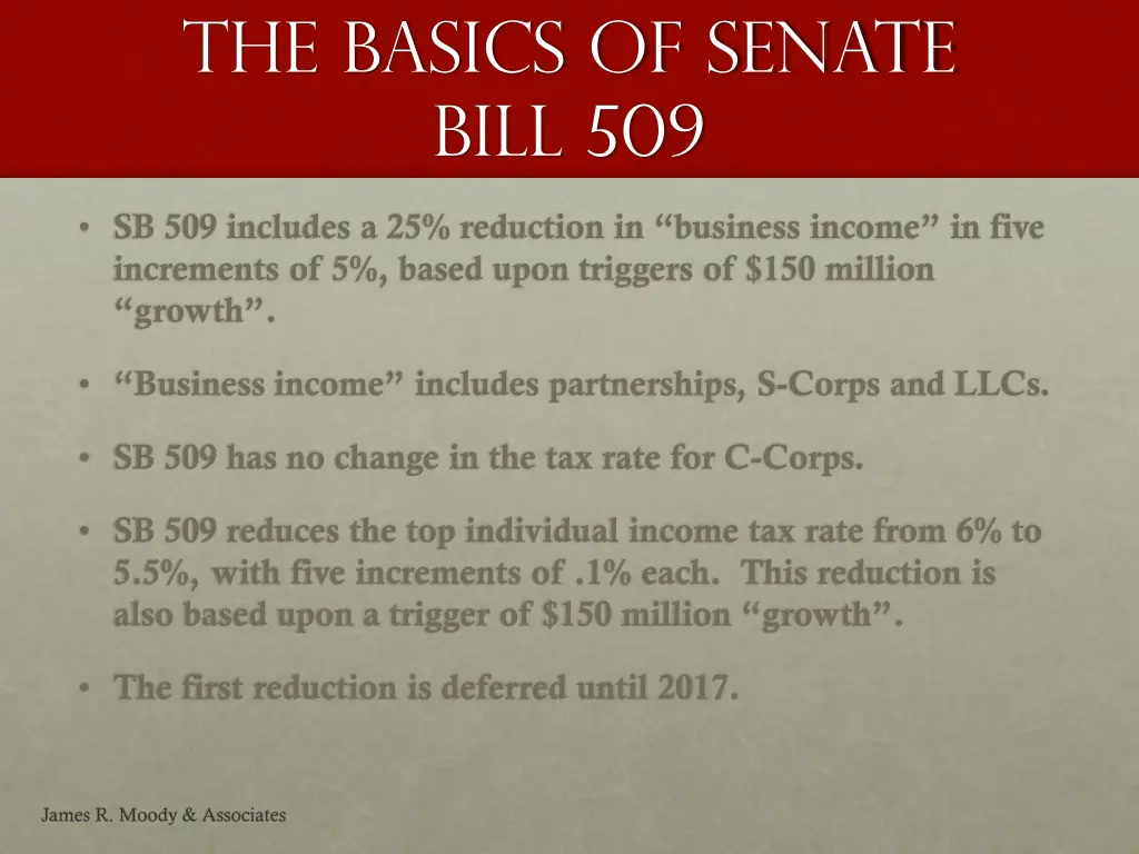 the basics of senate bill 509