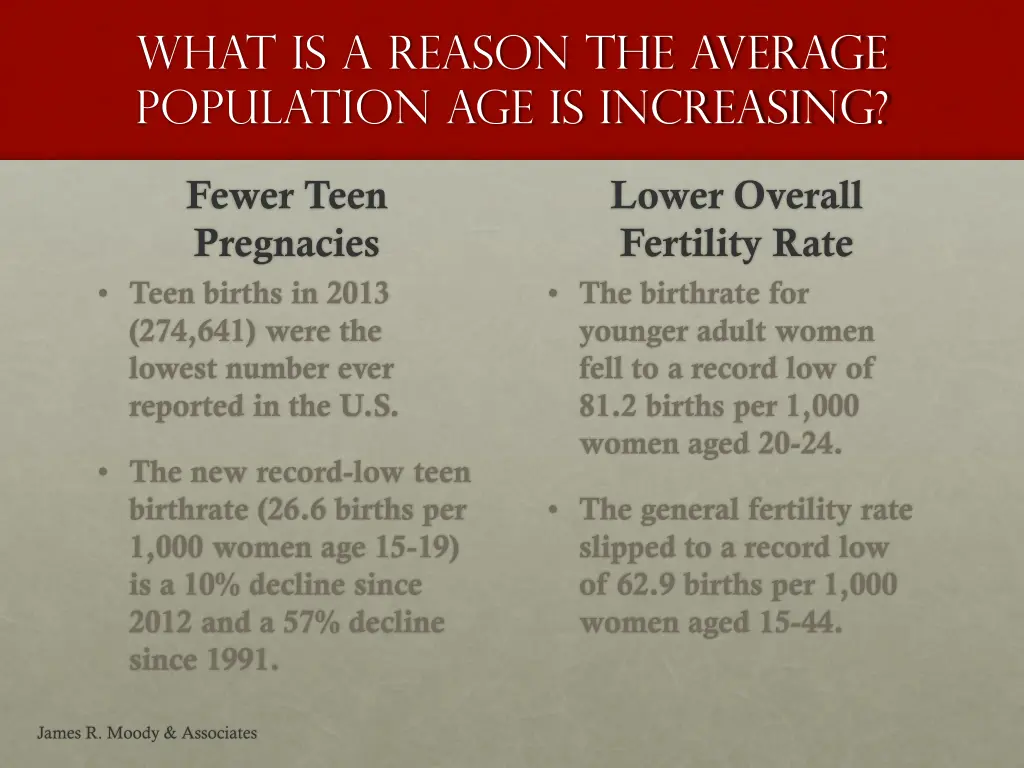 what is a reason the average population